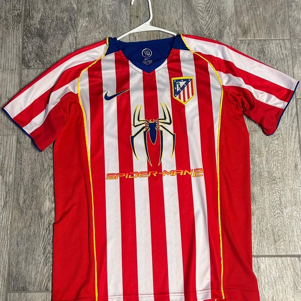 Nike Red and White Striped Jersey